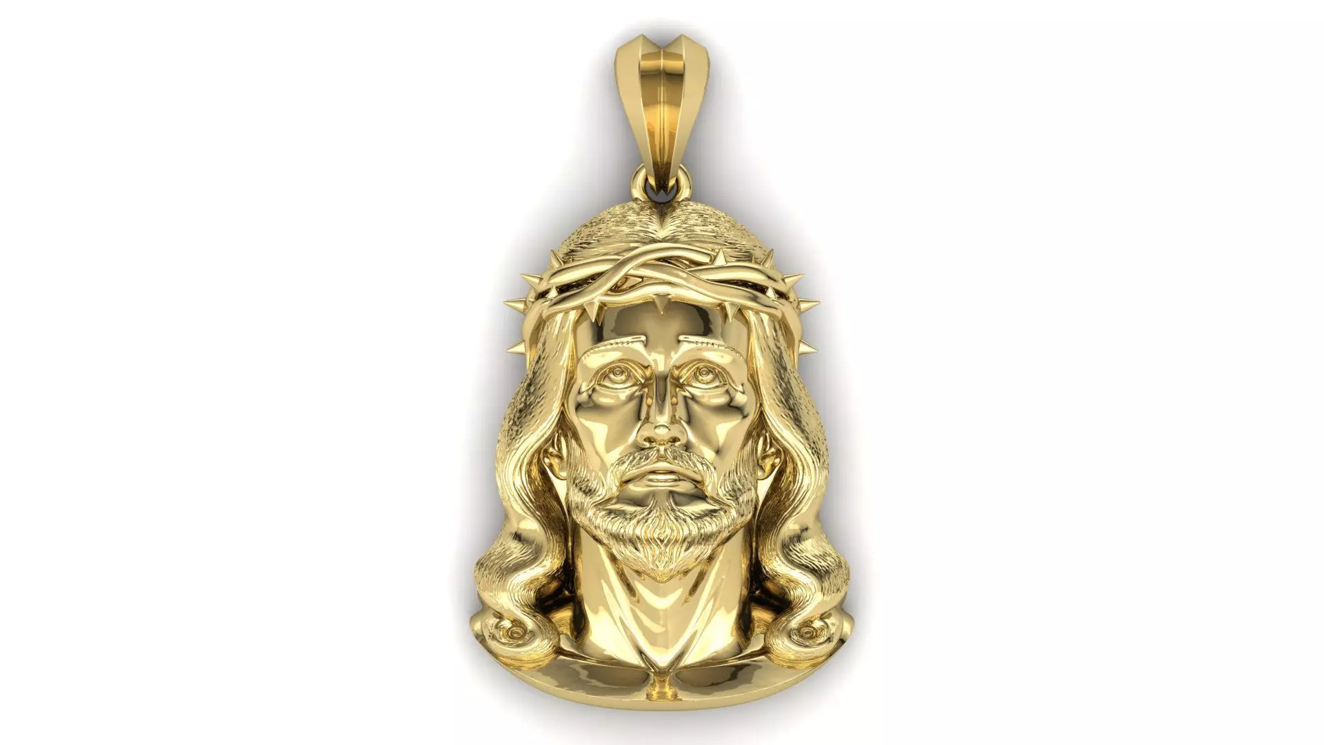 Jesus Pendant 3D print model_0