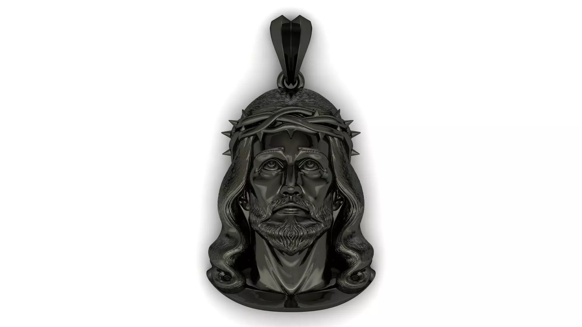 Jesus Pendant 3D print model_3