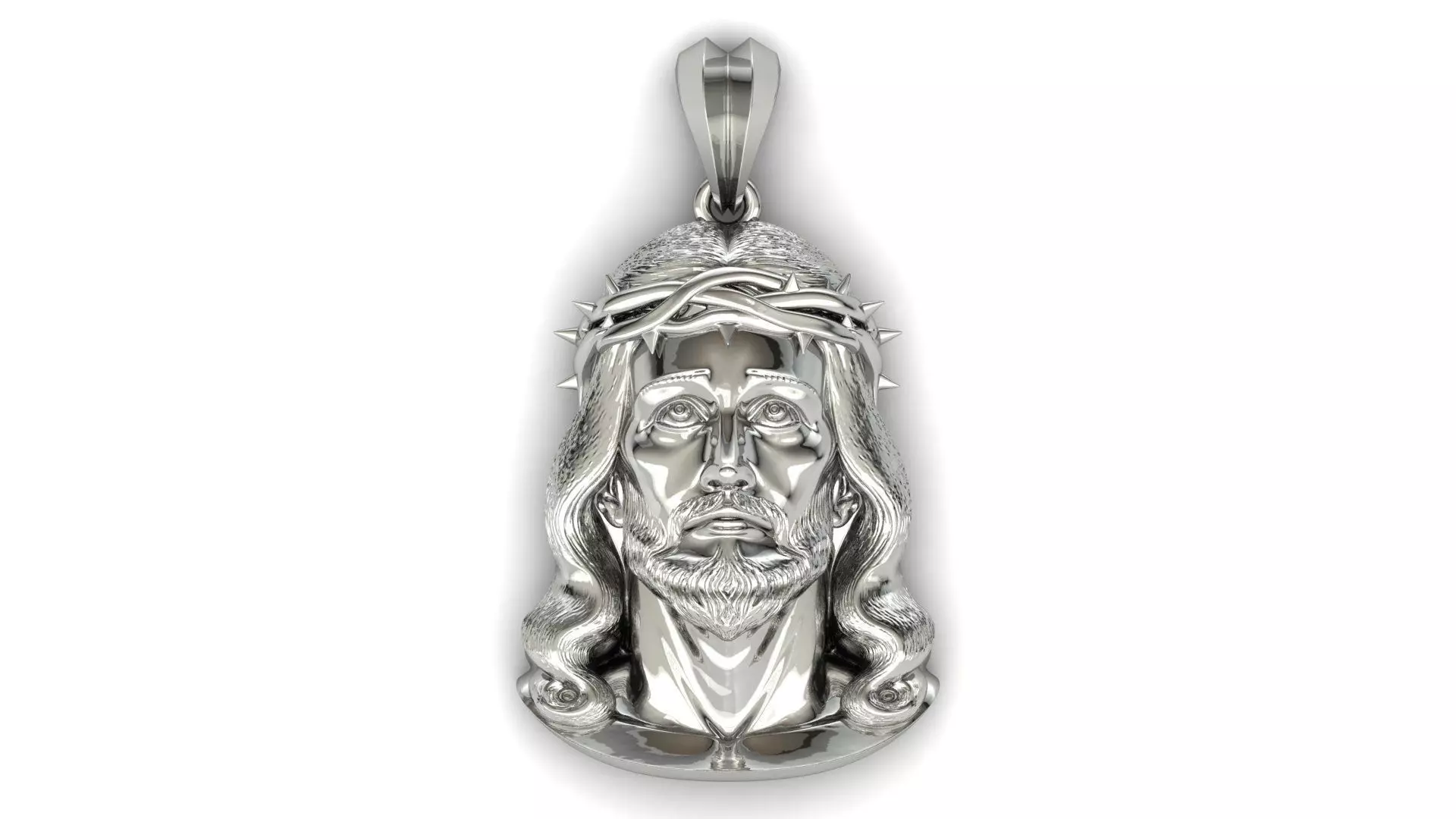 Jesus Pendant 3D print model_1