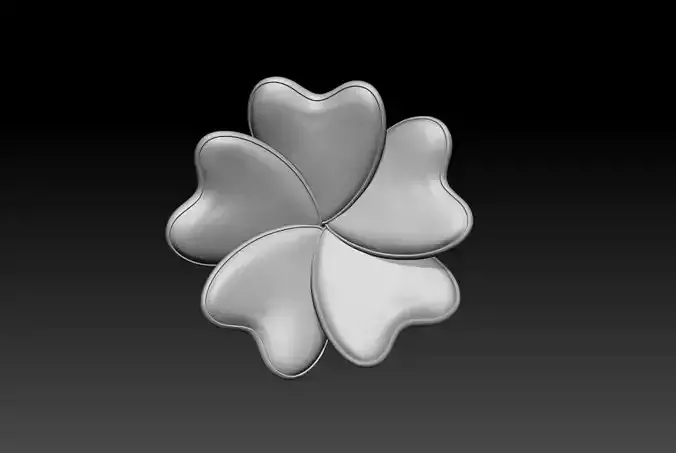 Basic Flower Pendant 3D Printable Model