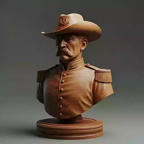 Old West American General Chess Piece