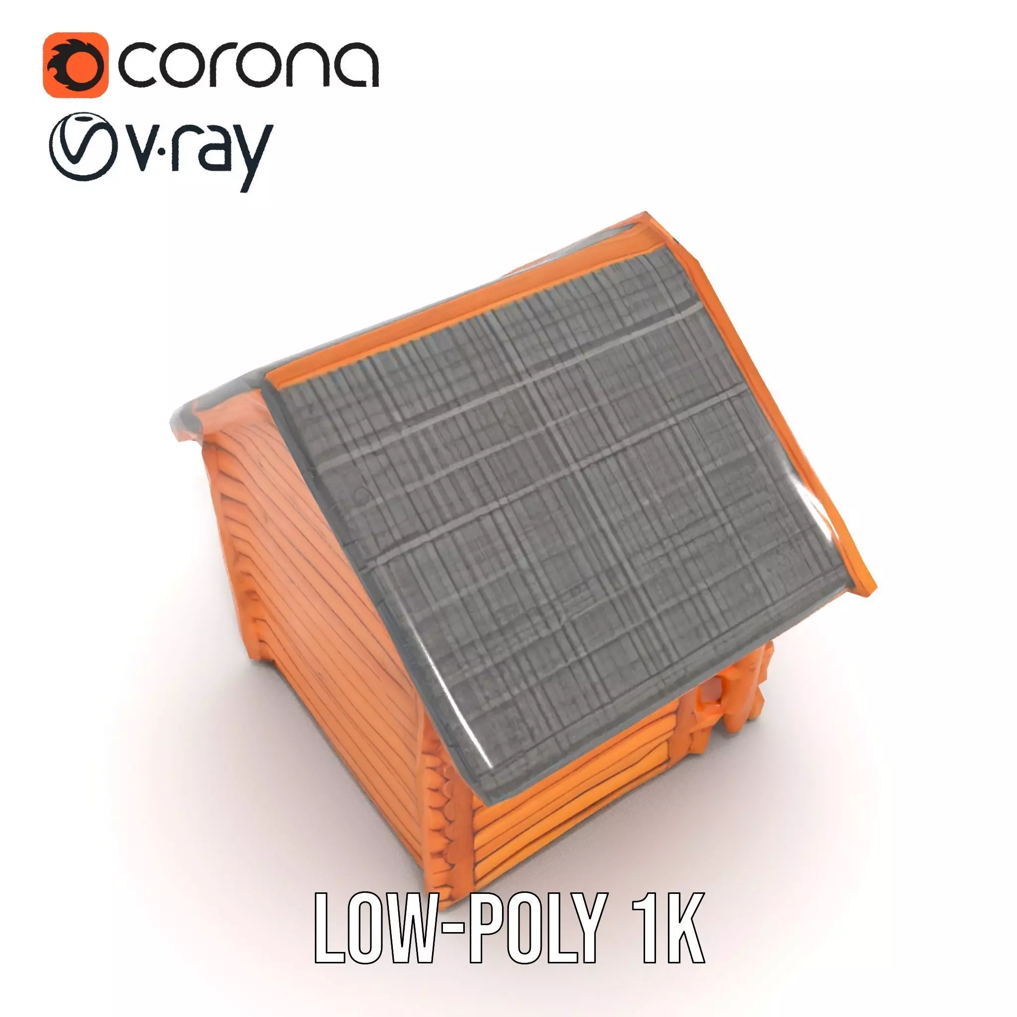 Rustic Wooden Cabin model pack Low-poly 3D model_7