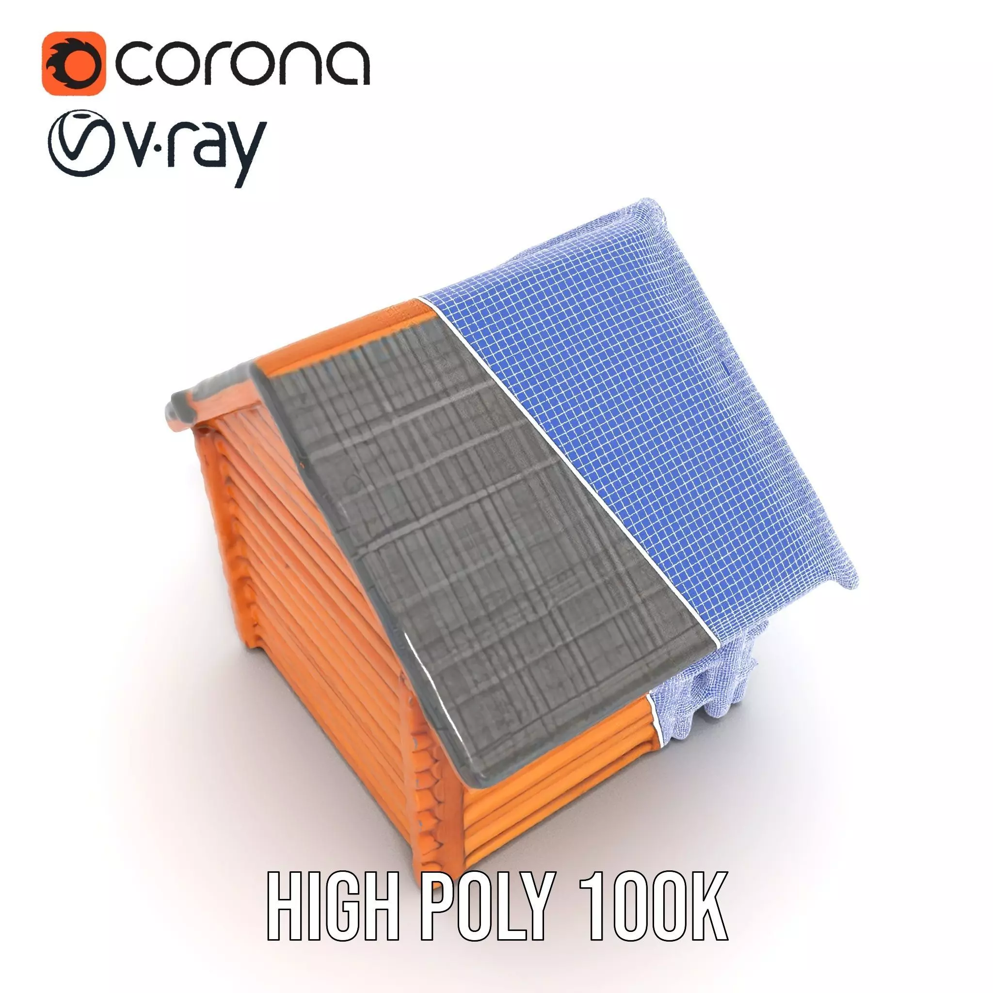 Rustic Wooden Cabin model pack Low-poly 3D model_34