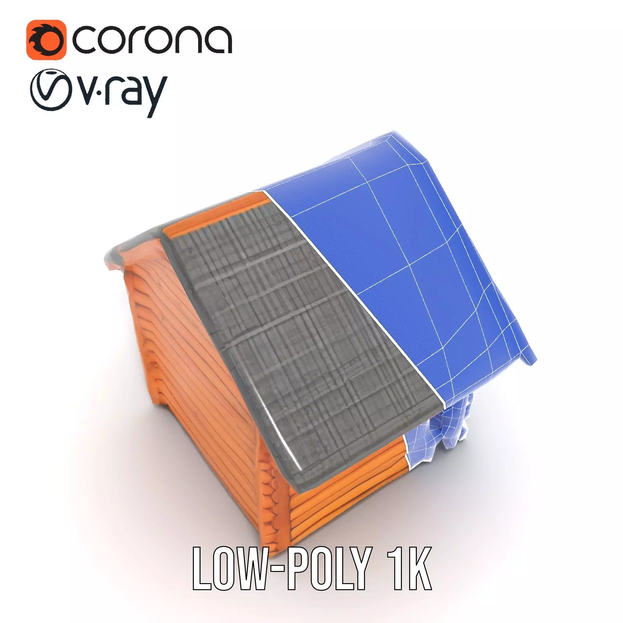 Rustic Wooden Cabin model pack Low-poly 3D model_20