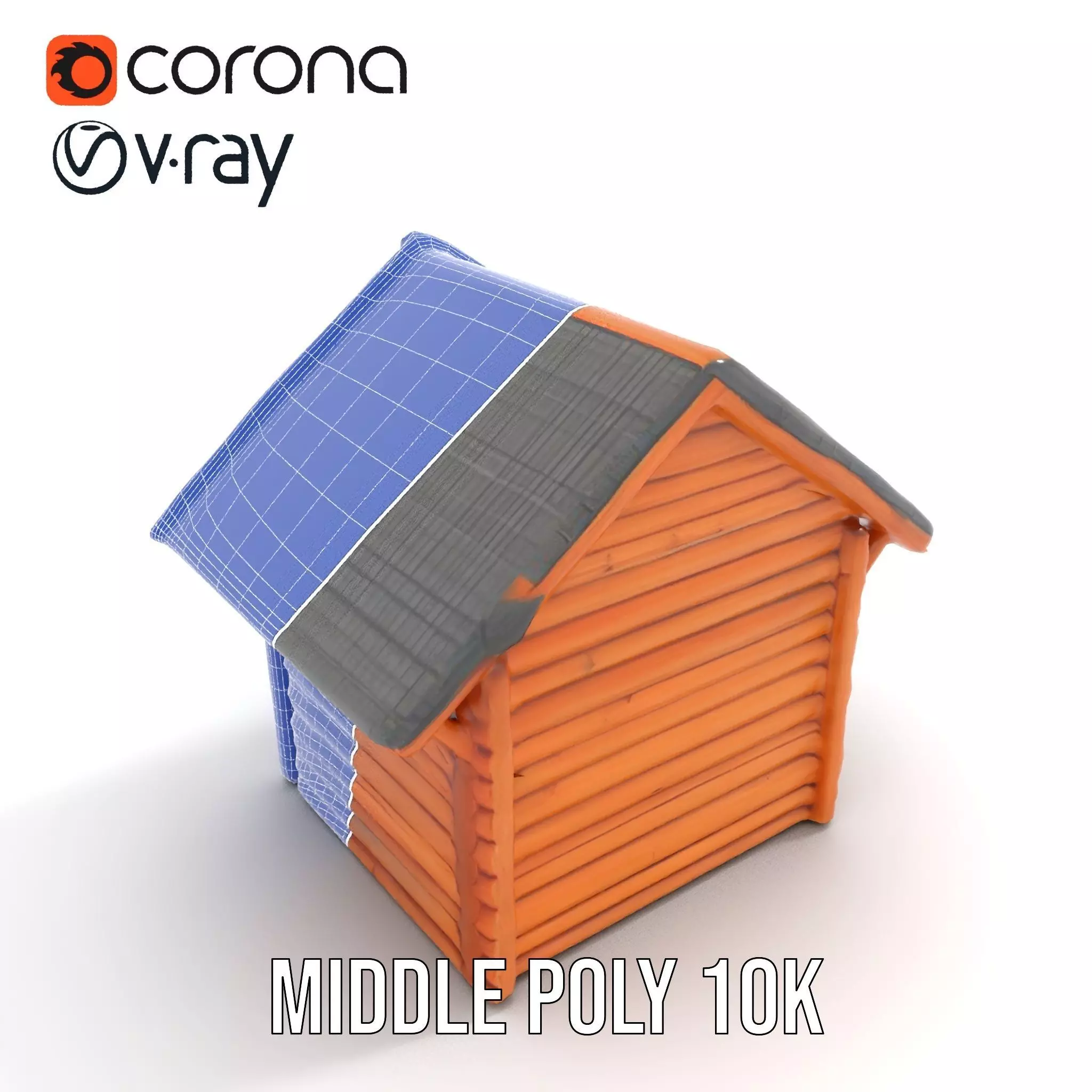 Rustic Wooden Cabin model pack Low-poly 3D model_25