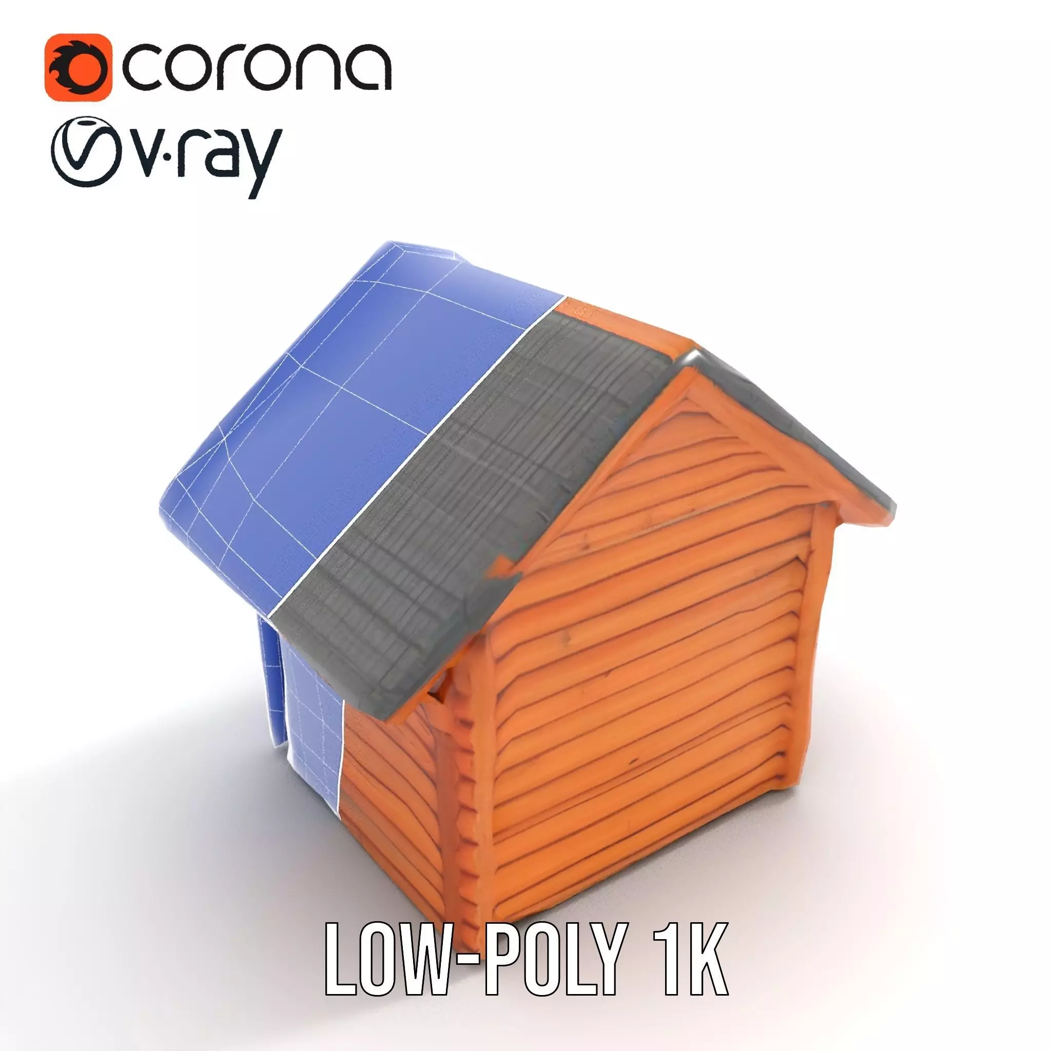 Rustic Wooden Cabin model pack Low-poly 3D model_28