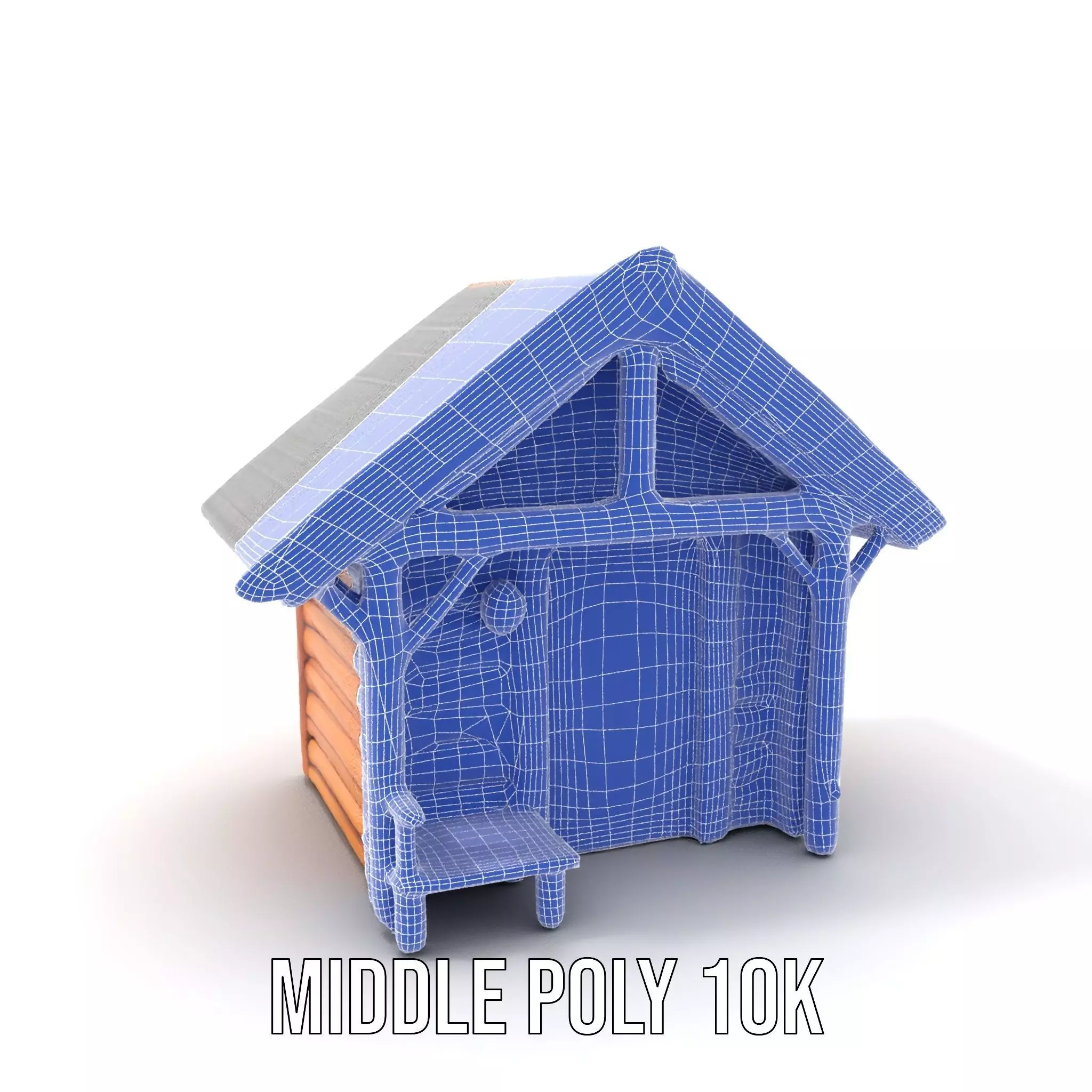 Rustic Wooden Cabin model pack Low-poly 3D model_13