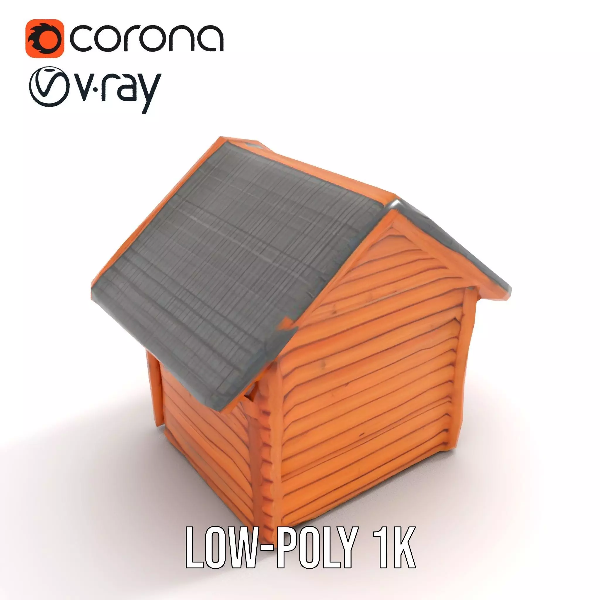 Rustic Wooden Cabin model pack Low-poly 3D model_14