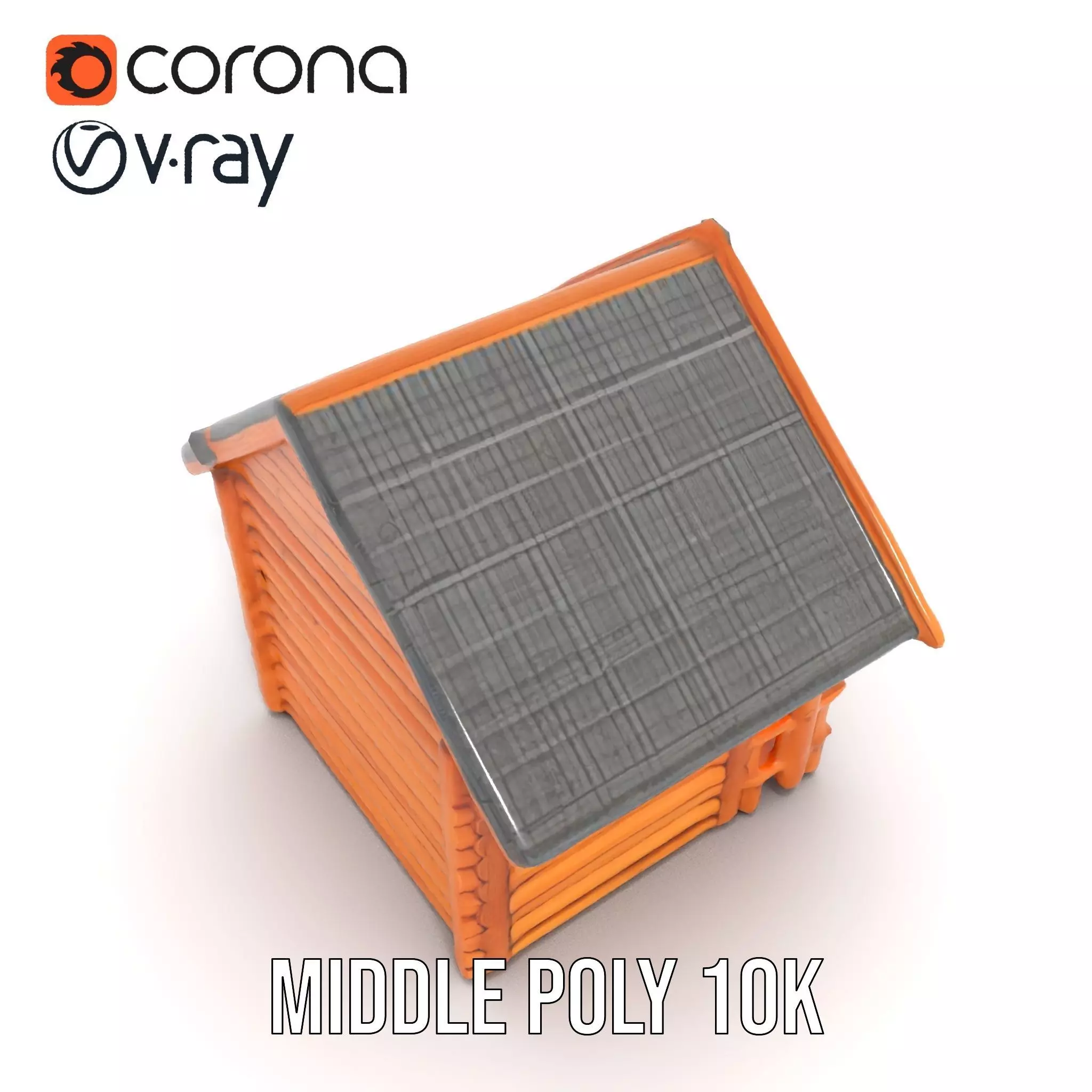 Rustic Wooden Cabin model pack Low-poly 3D model_11