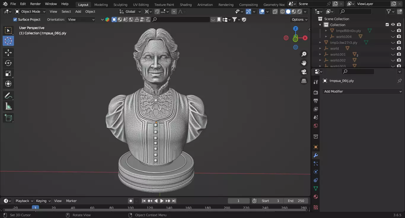 Old West American Frontier Lady Chess Piece 3D print model_2