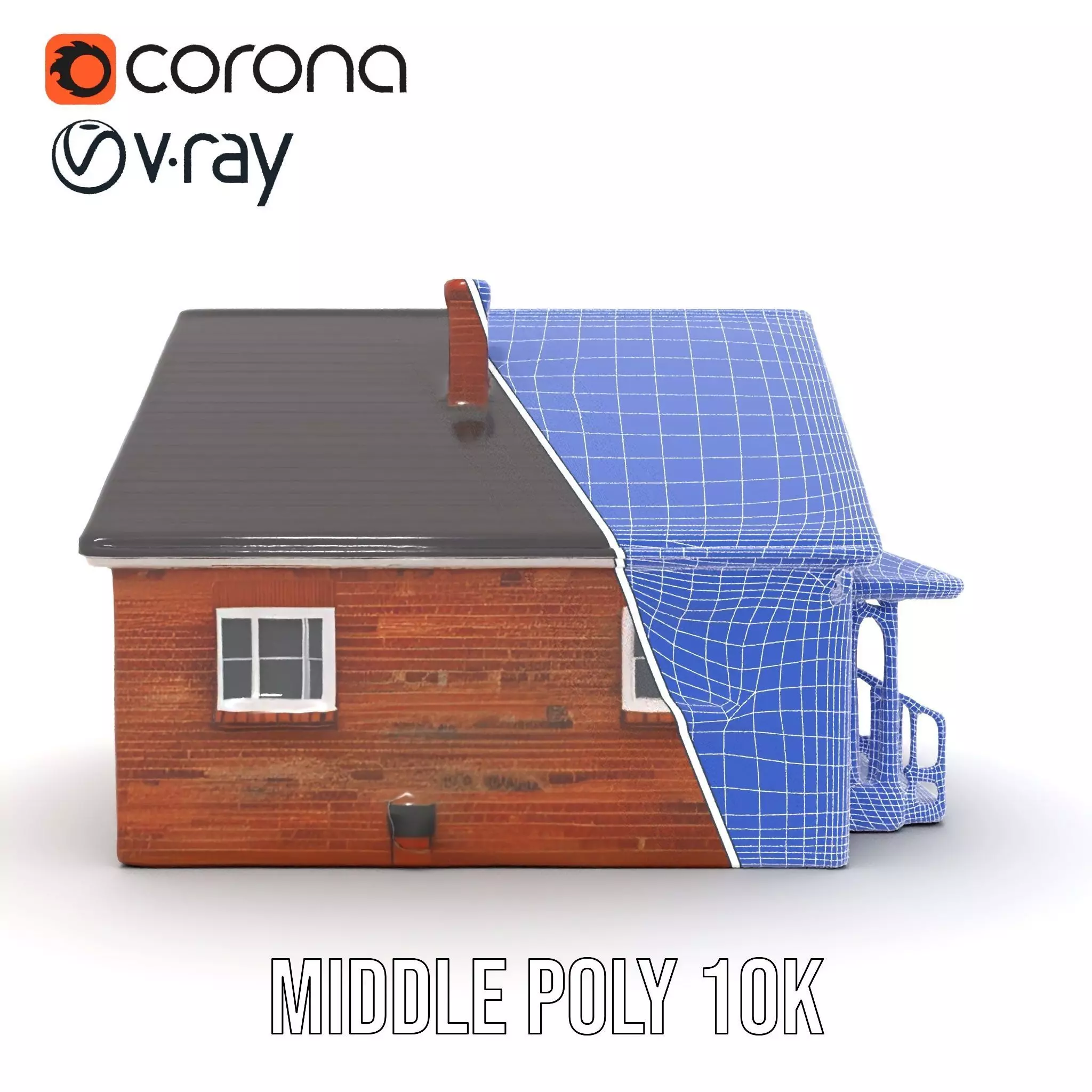 Cozy Brick Cottage model pack Low-poly 3D model_30