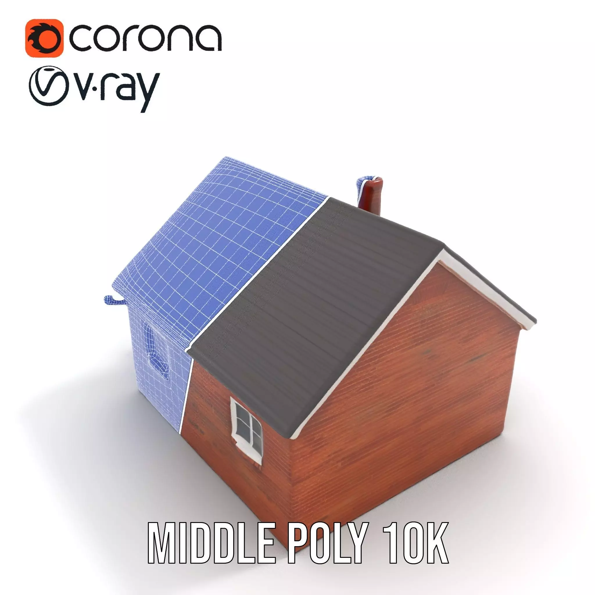Cozy Brick Cottage model pack Low-poly 3D model_13