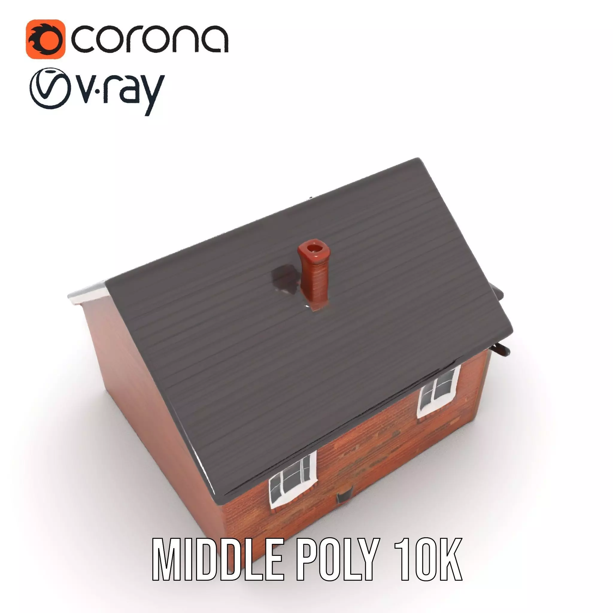 Cozy Brick Cottage model pack Low-poly 3D model_11