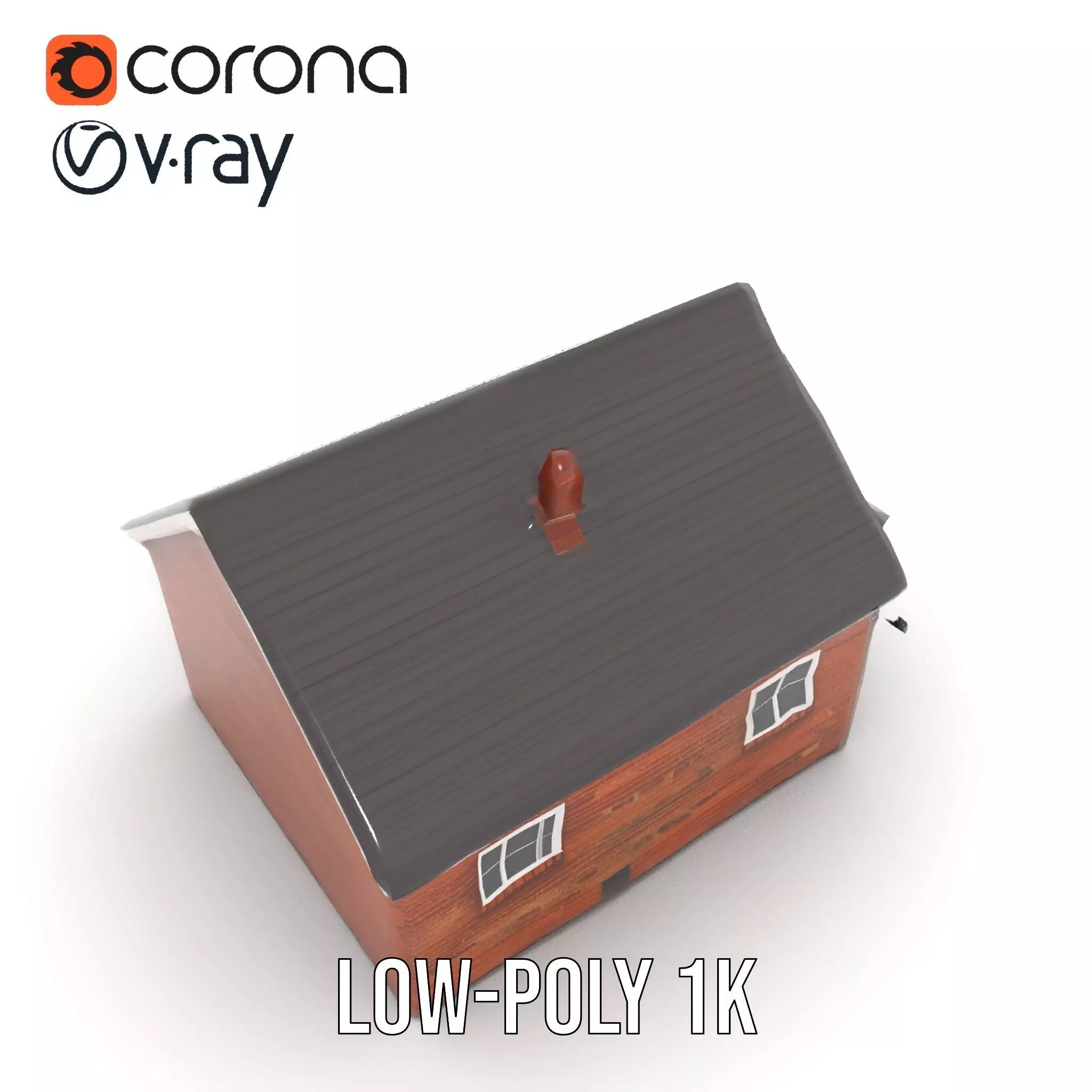 Cozy Brick Cottage model pack Low-poly 3D model_25