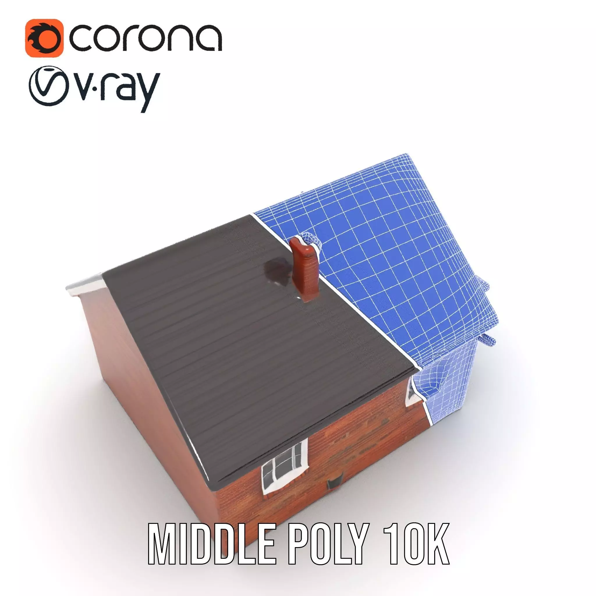 Cozy Brick Cottage model pack Low-poly 3D model_27