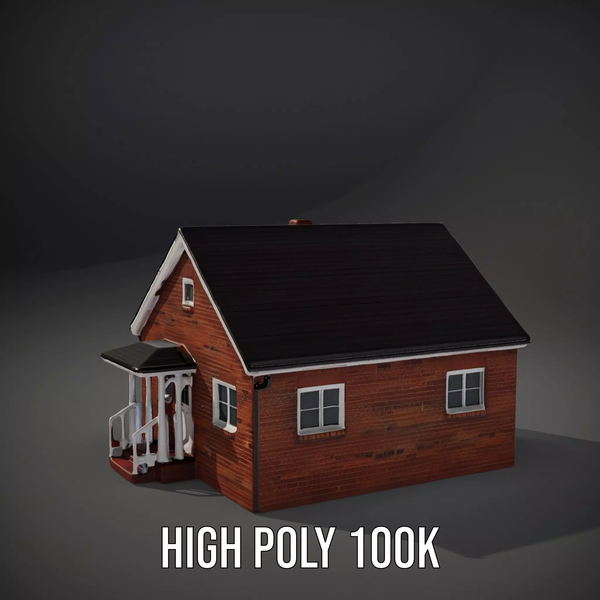 Cozy Brick Cottage model pack Low-poly 3D model_10