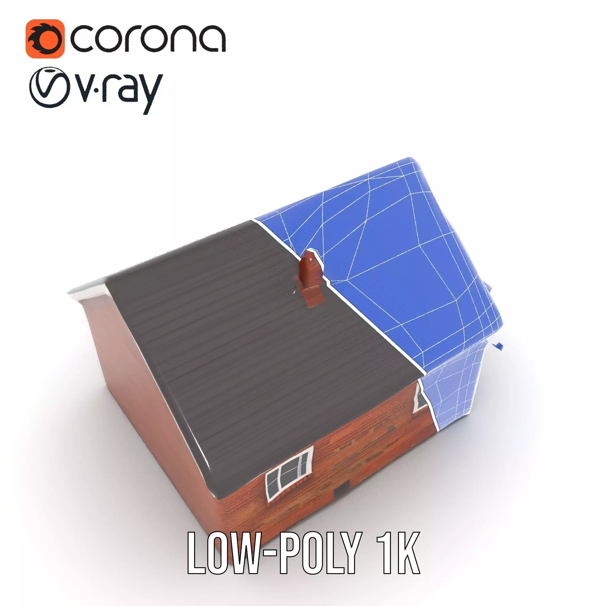 Cozy Brick Cottage model pack Low-poly 3D model_28