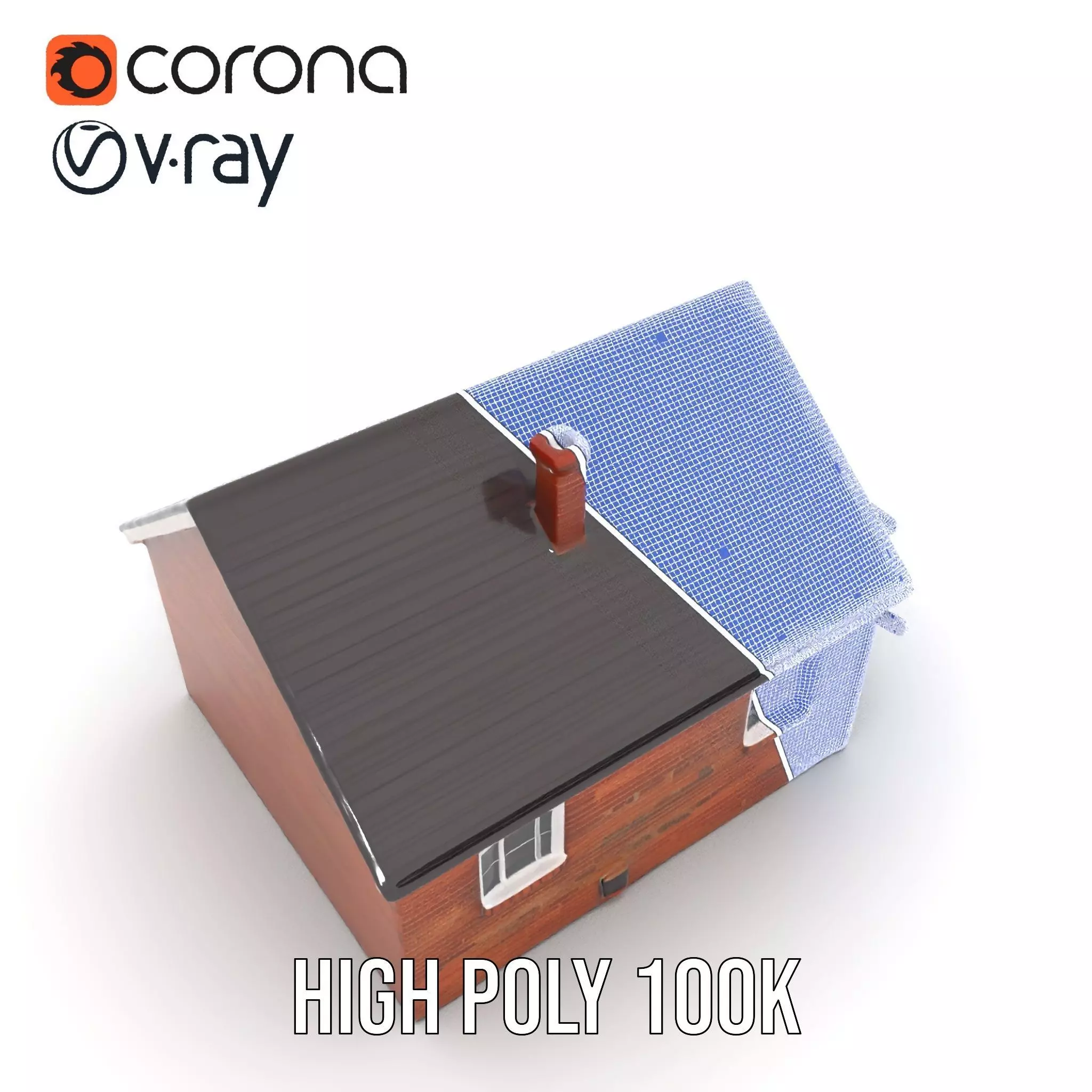 Cozy Brick Cottage model pack Low-poly 3D model_34