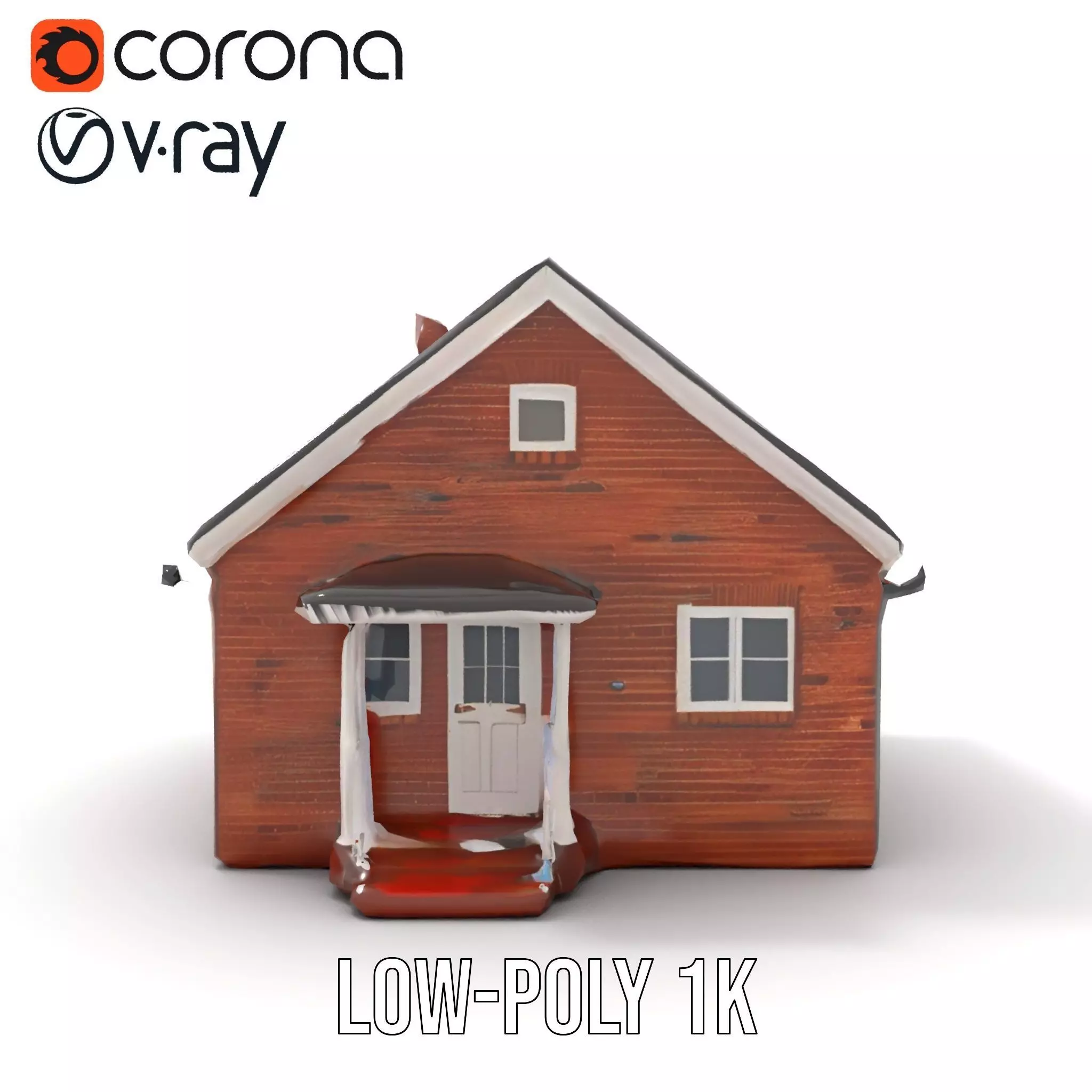 Cozy Brick Cottage model pack Low-poly 3D model_9