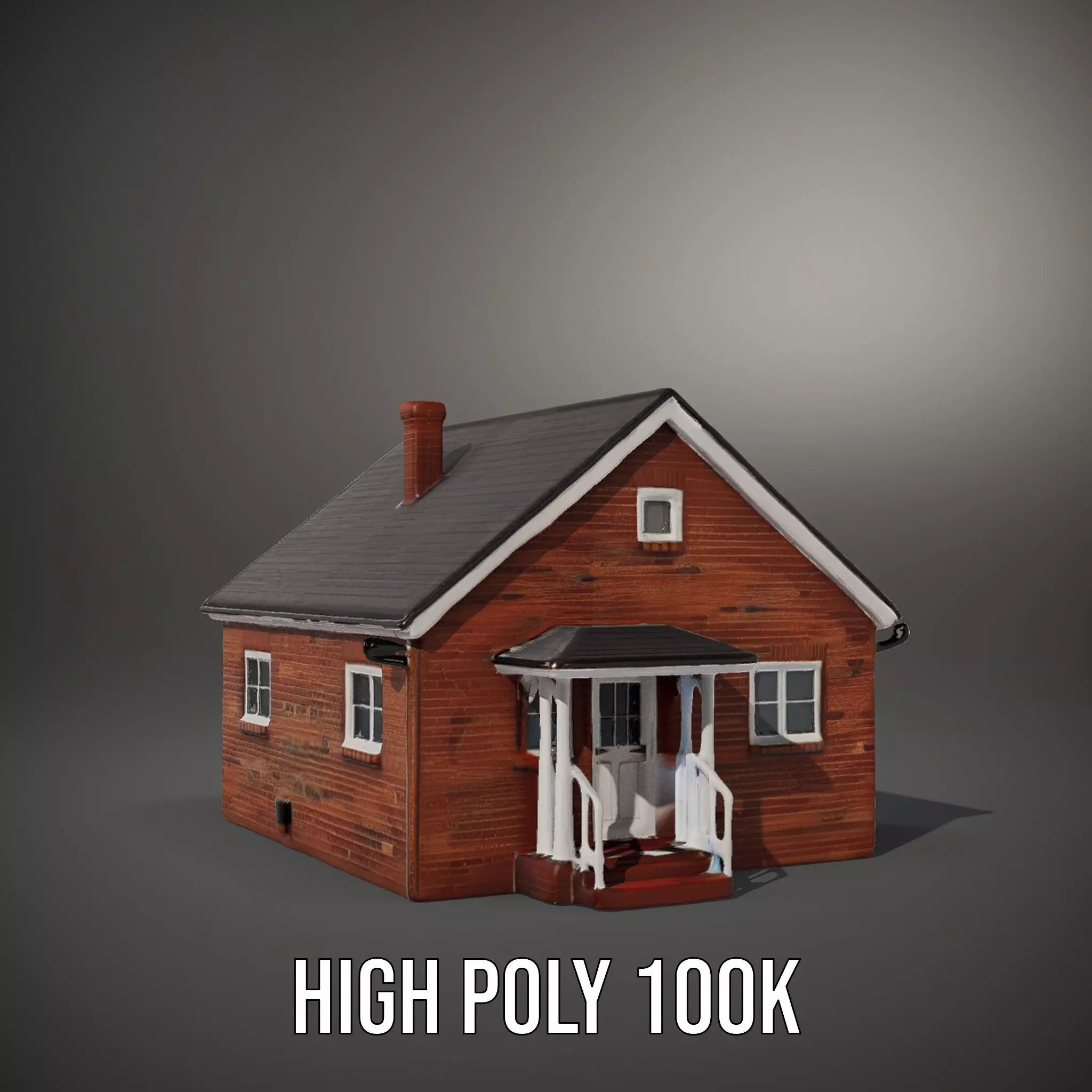 Cozy Brick Cottage model pack Low-poly 3D model_8