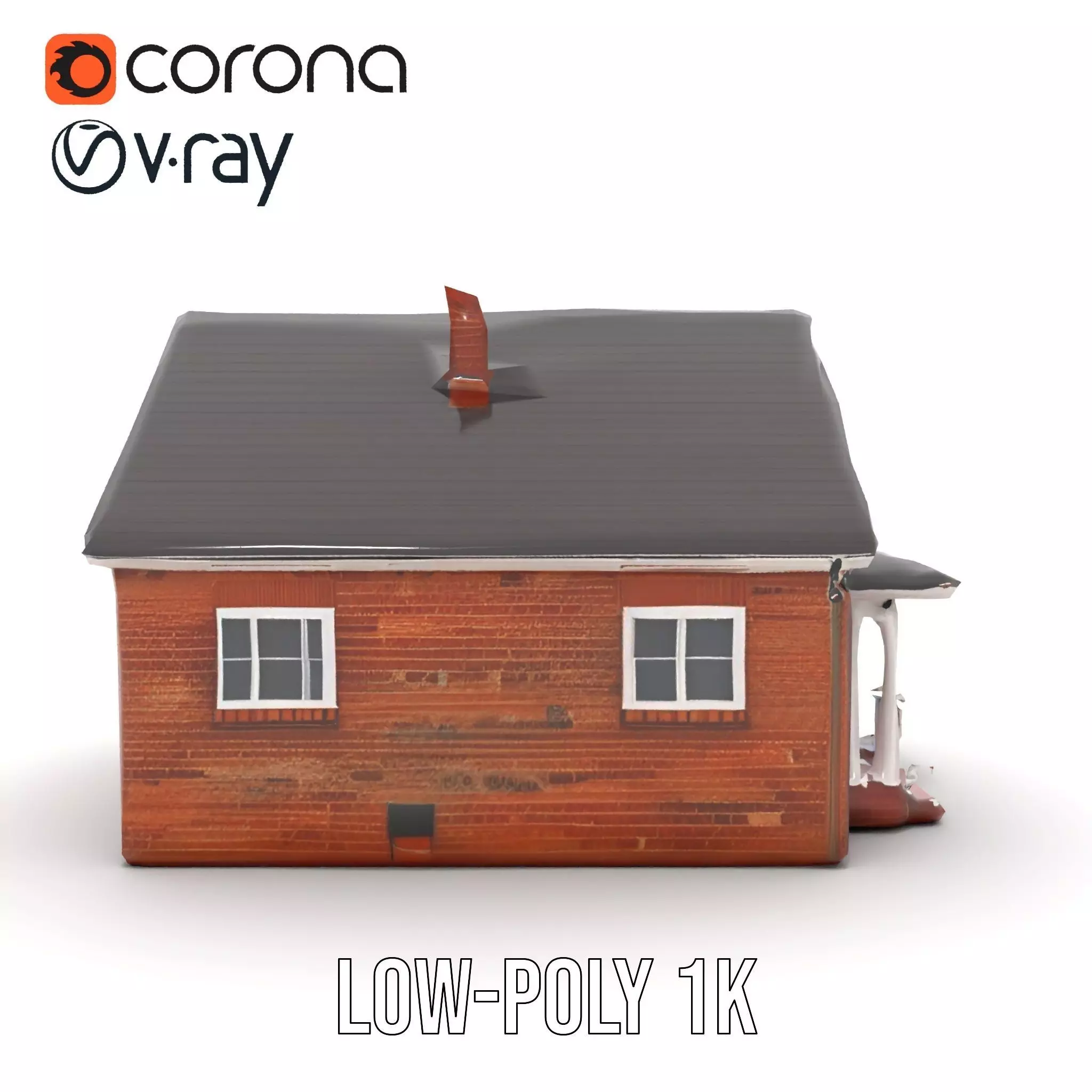 Cozy Brick Cottage model pack Low-poly 3D model_19