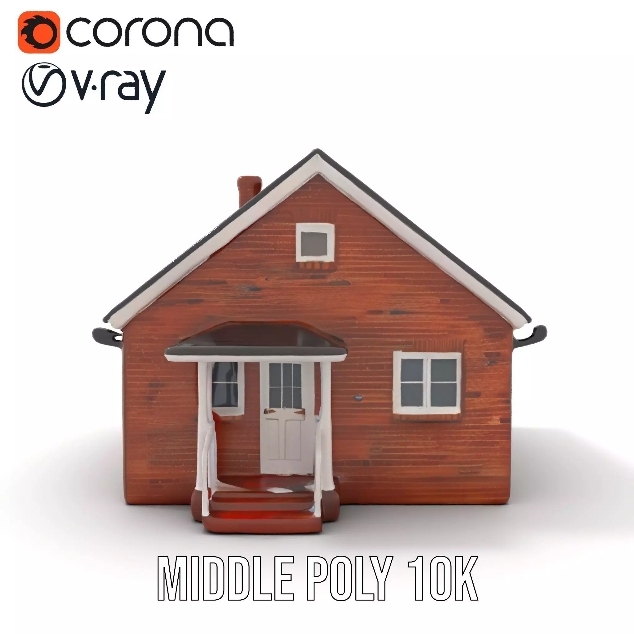 Cozy Brick Cottage model pack Low-poly 3D model_21