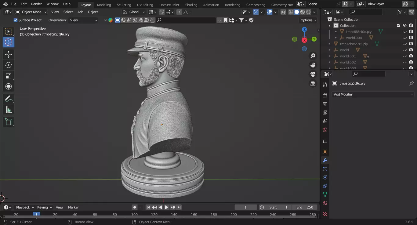 Old West American Soldier Chess Piece 3D print model_4