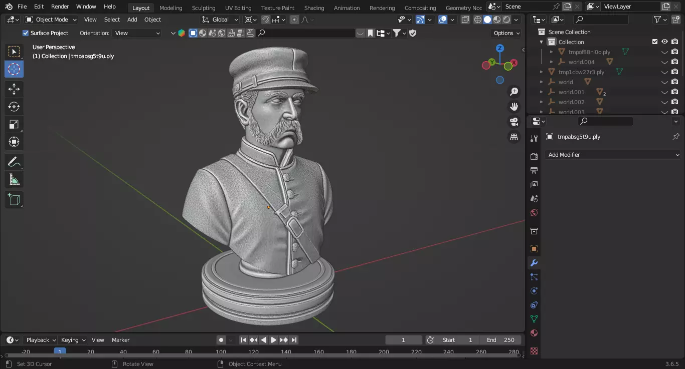 Old West American Soldier Chess Piece 3D print model_3