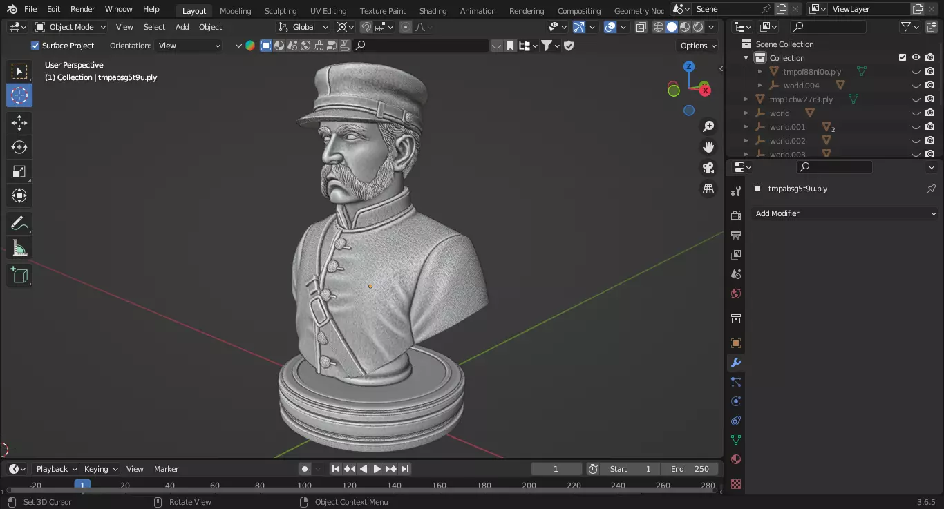 Old West American Soldier Chess Piece 3D print model_1