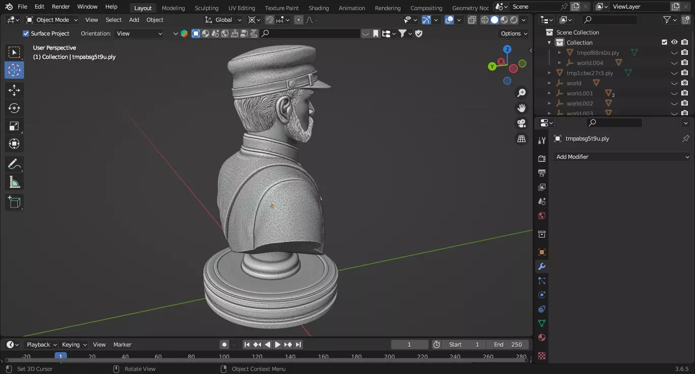 Old West American Soldier Chess Piece 3D print model_5