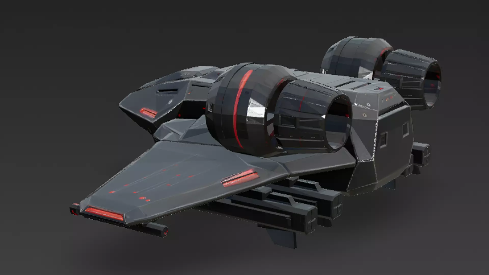 Futuristic Sci Fi Drones 3D Models Pack PBR Low-poly 3D model_27