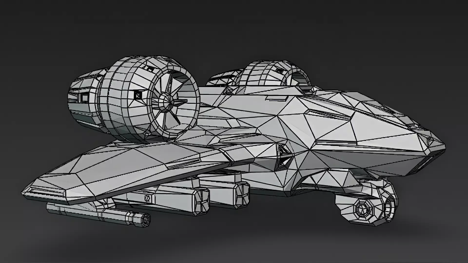 Futuristic Sci Fi Drones 3D Models Pack PBR Low-poly 3D model_40