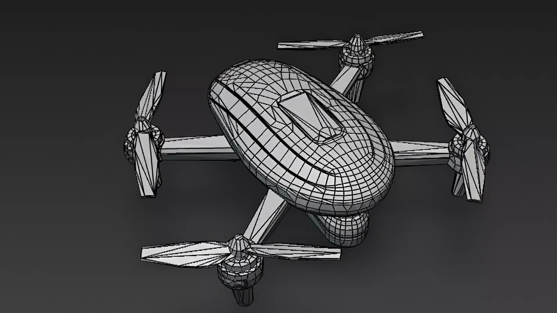 Futuristic Sci Fi Drones 3D Models Pack PBR Low-poly 3D model_55