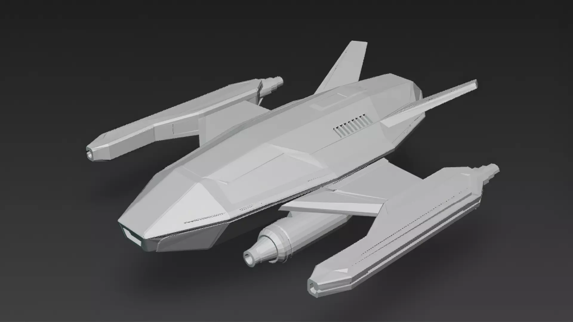 Futuristic Sci Fi Drones 3D Models Pack PBR Low-poly 3D model_22
