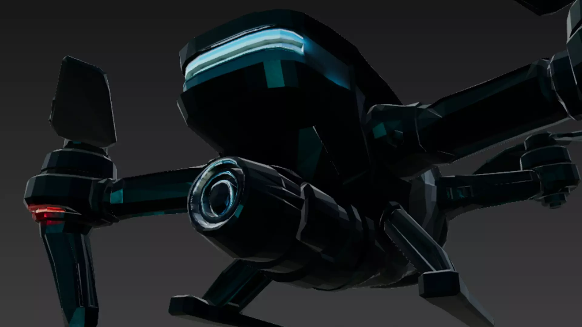 Futuristic Sci Fi Drones 3D Models Pack PBR Low-poly 3D model_8