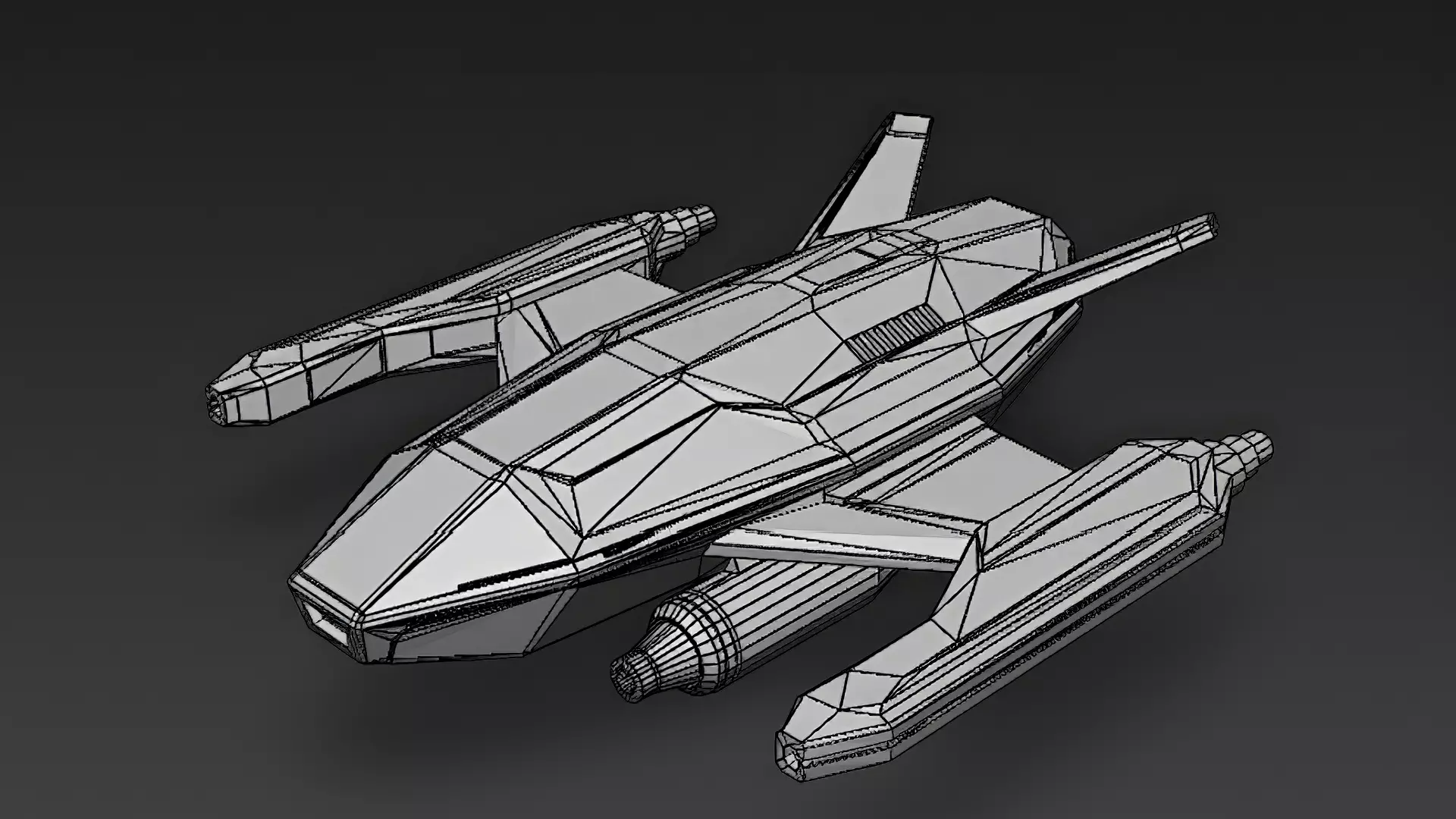 Futuristic Sci Fi Drones 3D Models Pack PBR Low-poly 3D model_23