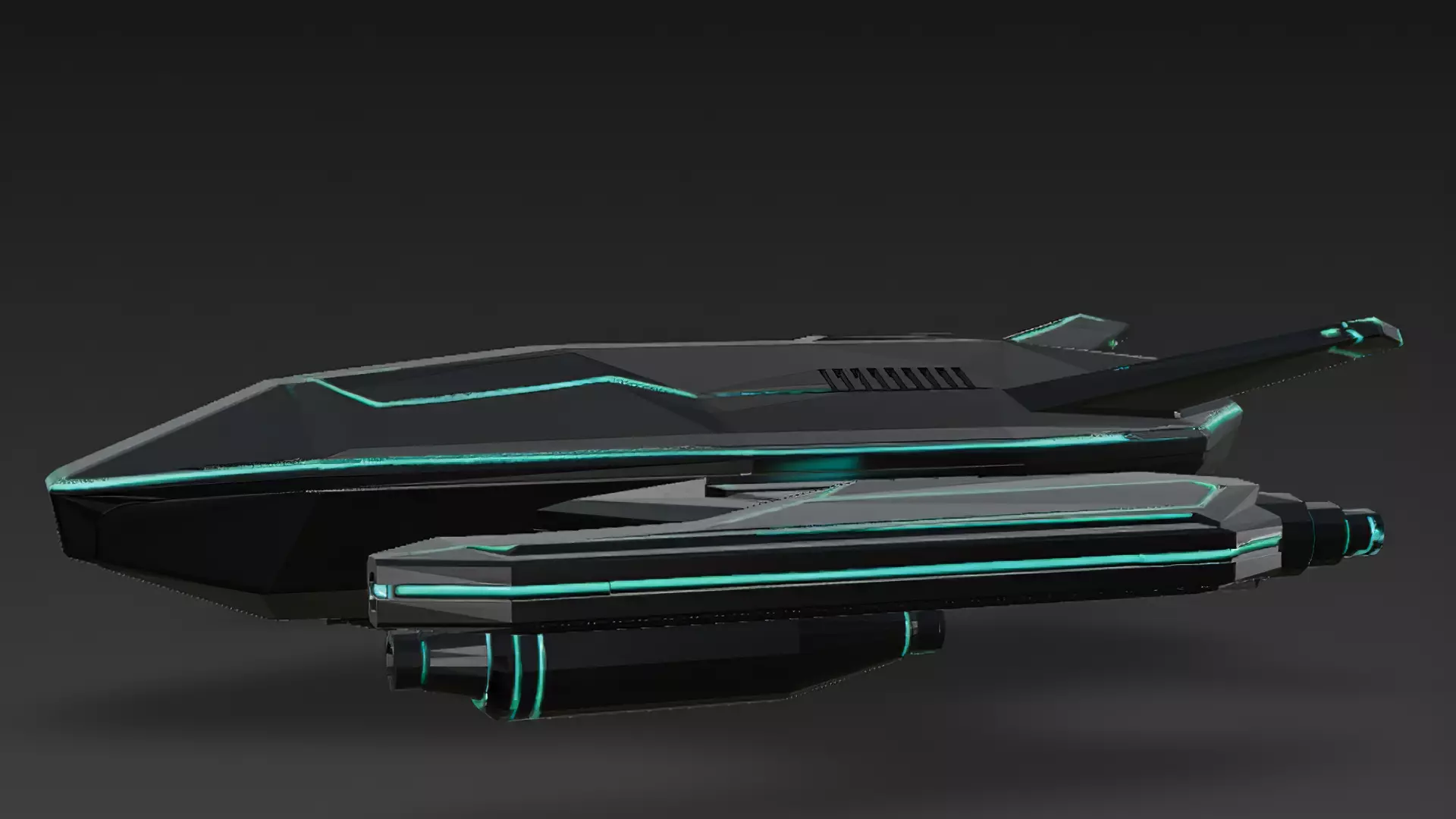 Futuristic Sci Fi Drones 3D Models Pack PBR Low-poly 3D model_17