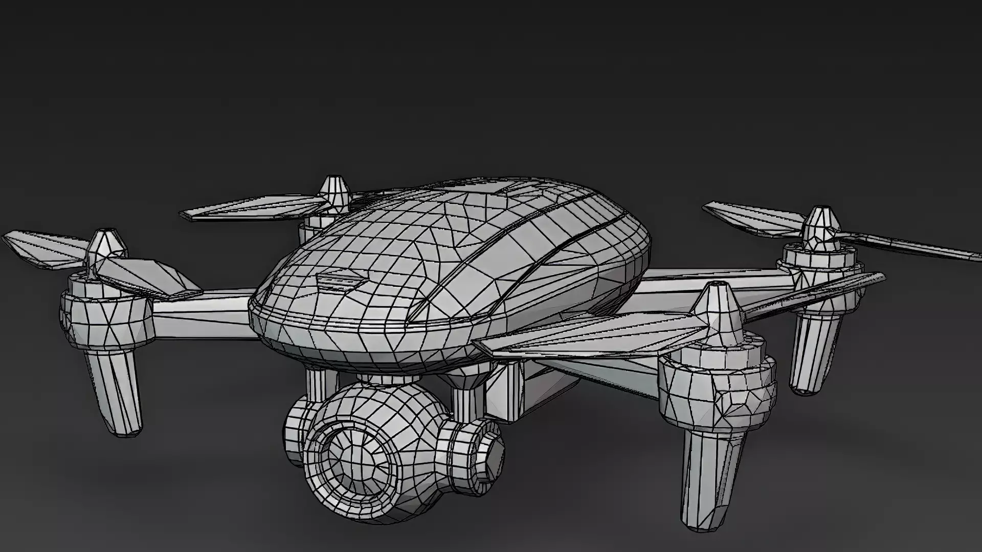 Futuristic Sci Fi Drones 3D Models Pack PBR Low-poly 3D model_53