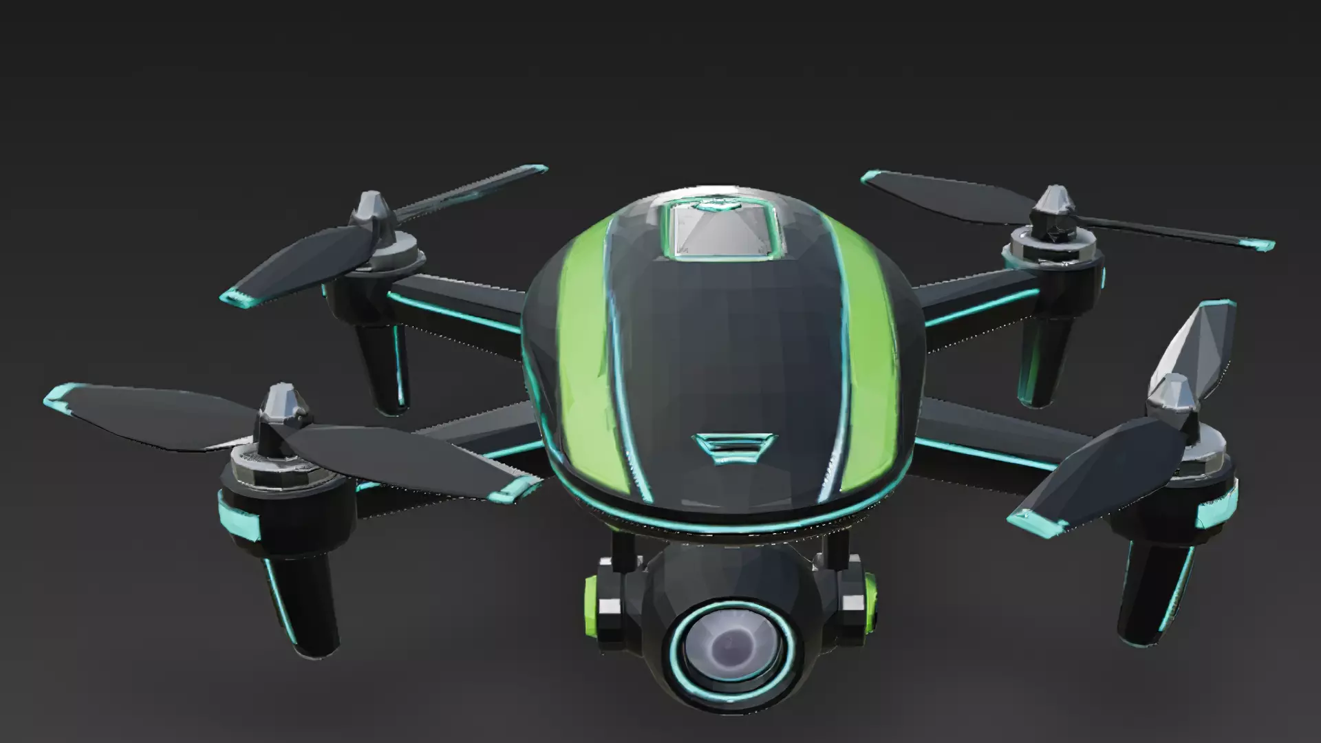 Futuristic Sci Fi Drones 3D Models Pack PBR Low-poly 3D model_42