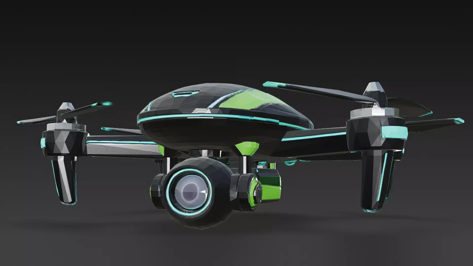 Futuristic Sci Fi Drones 3D Models Pack PBR Low-poly 3D model_46