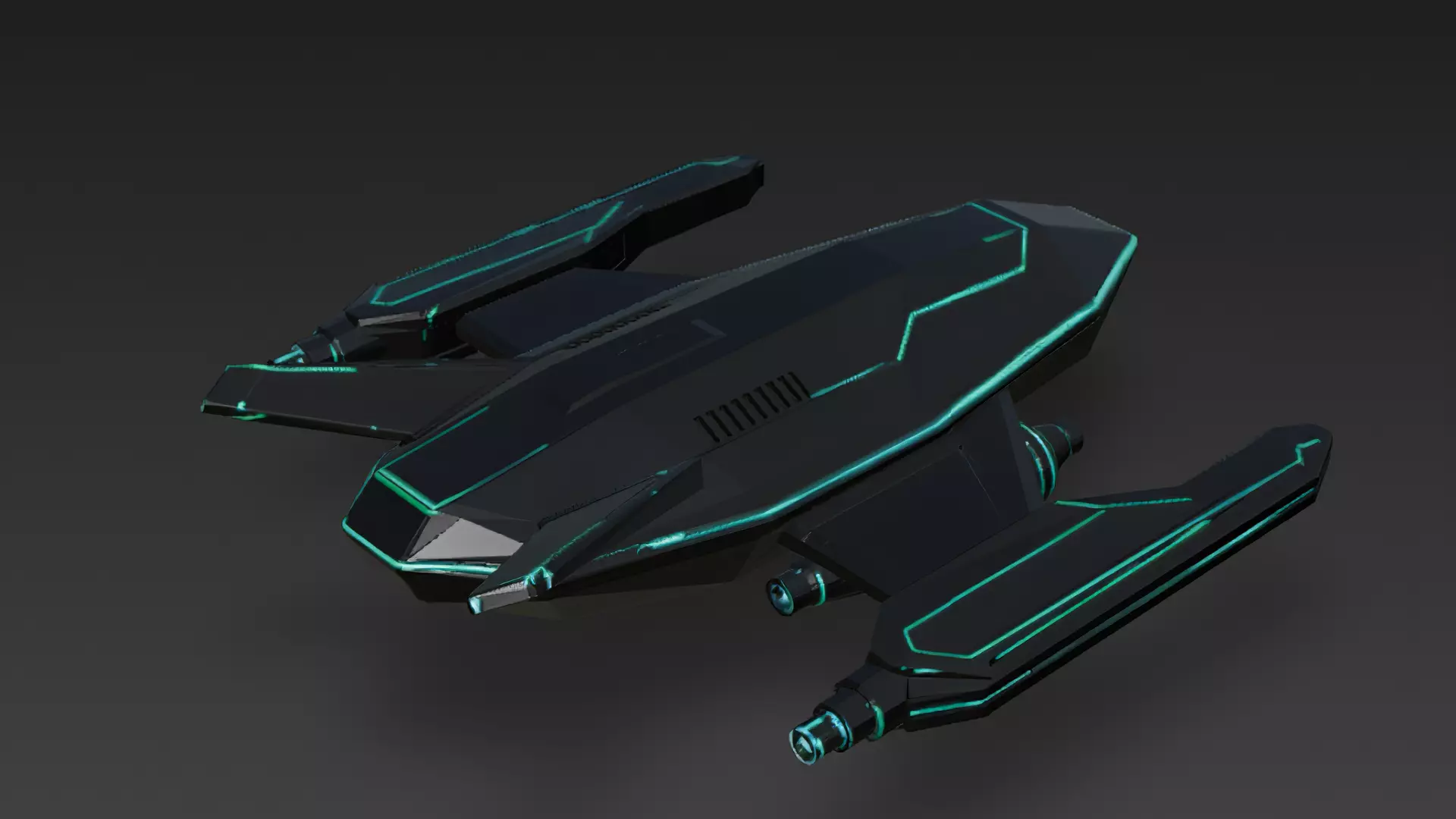 Futuristic Sci Fi Drones 3D Models Pack PBR Low-poly 3D model_15