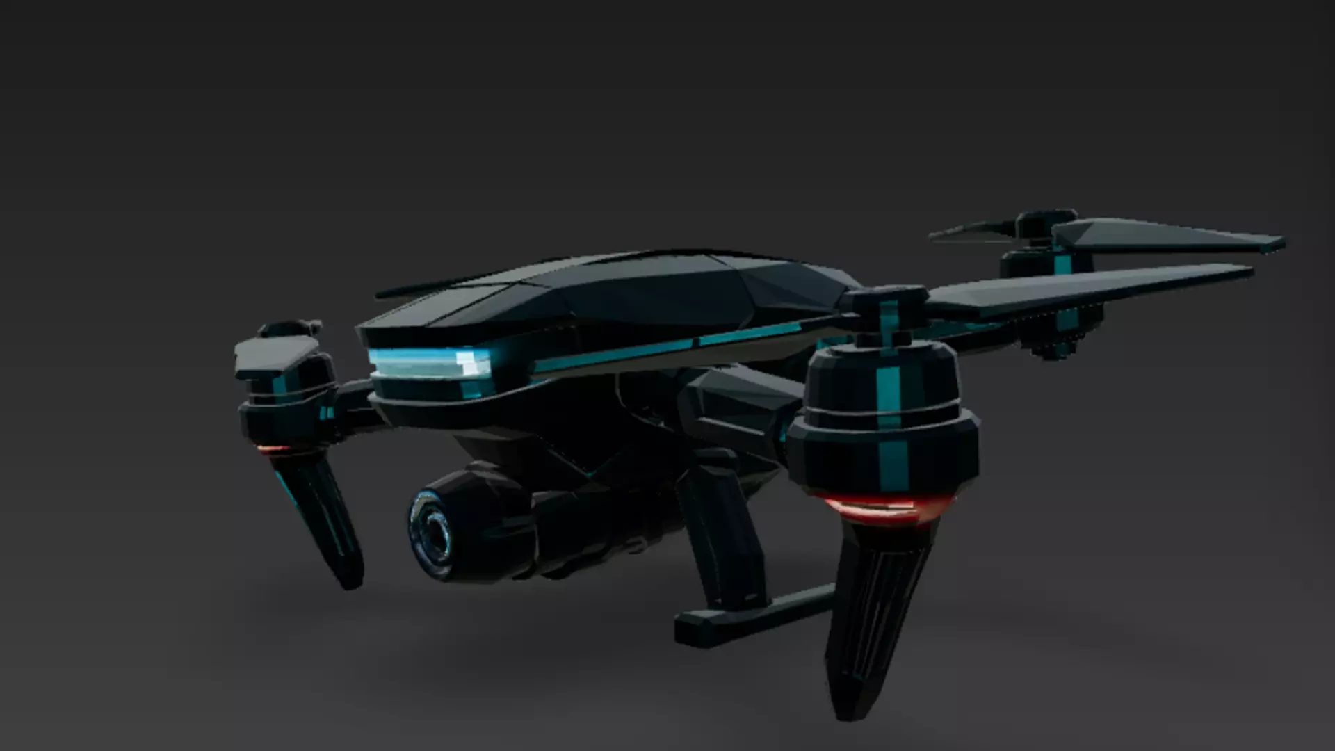 Futuristic Sci Fi Drones 3D Models Pack PBR Low-poly 3D model_6
