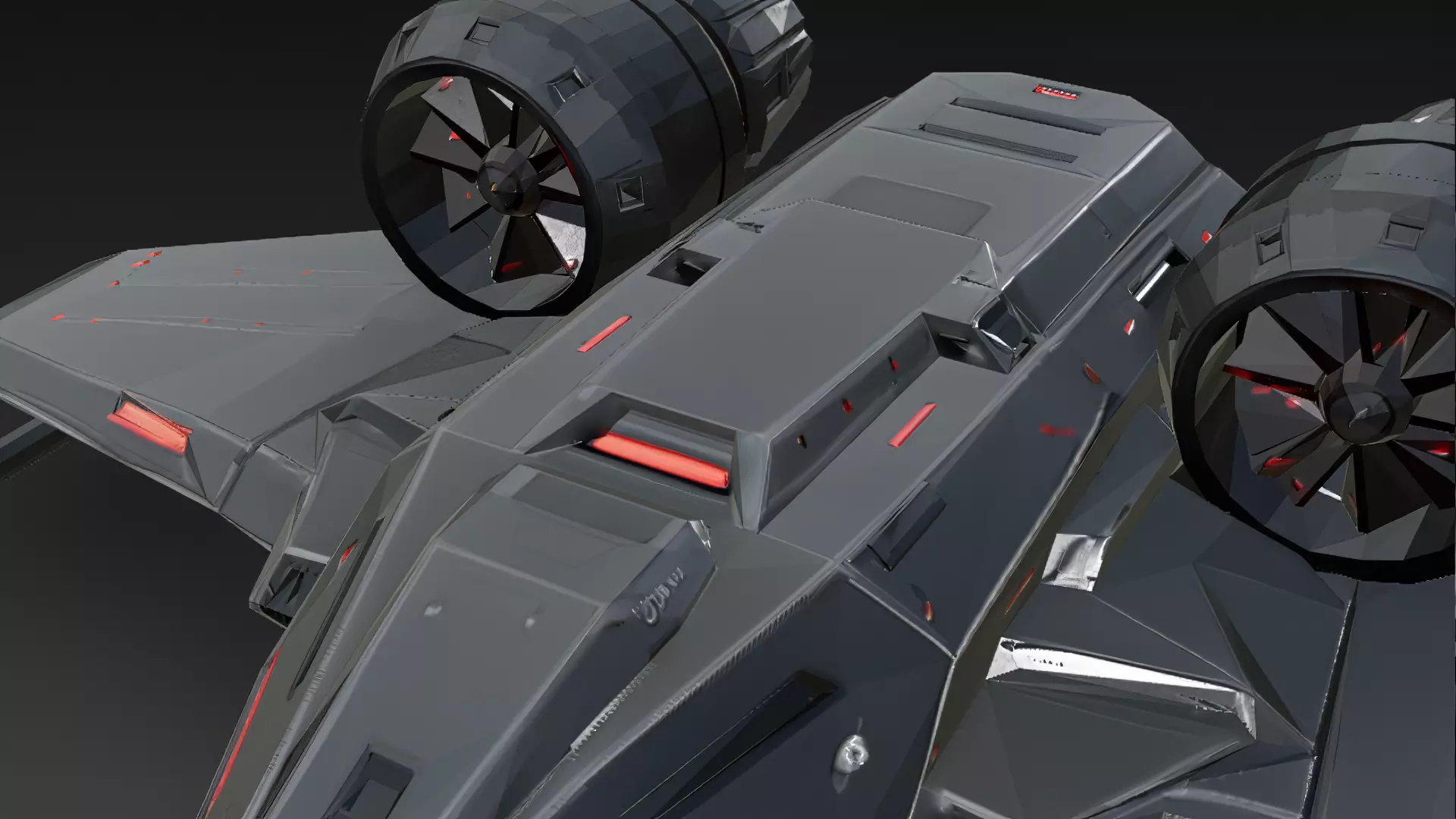 Futuristic Sci Fi Drones 3D Models Pack PBR Low-poly 3D model_33