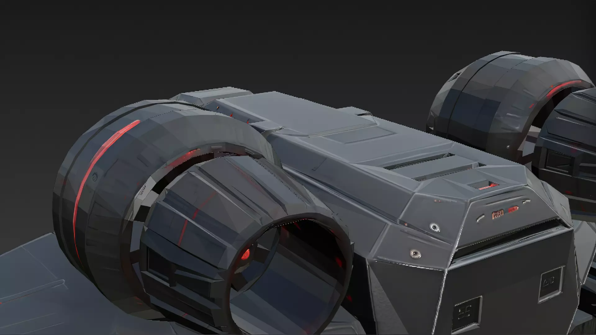 Futuristic Sci Fi Drones 3D Models Pack PBR Low-poly 3D model_32