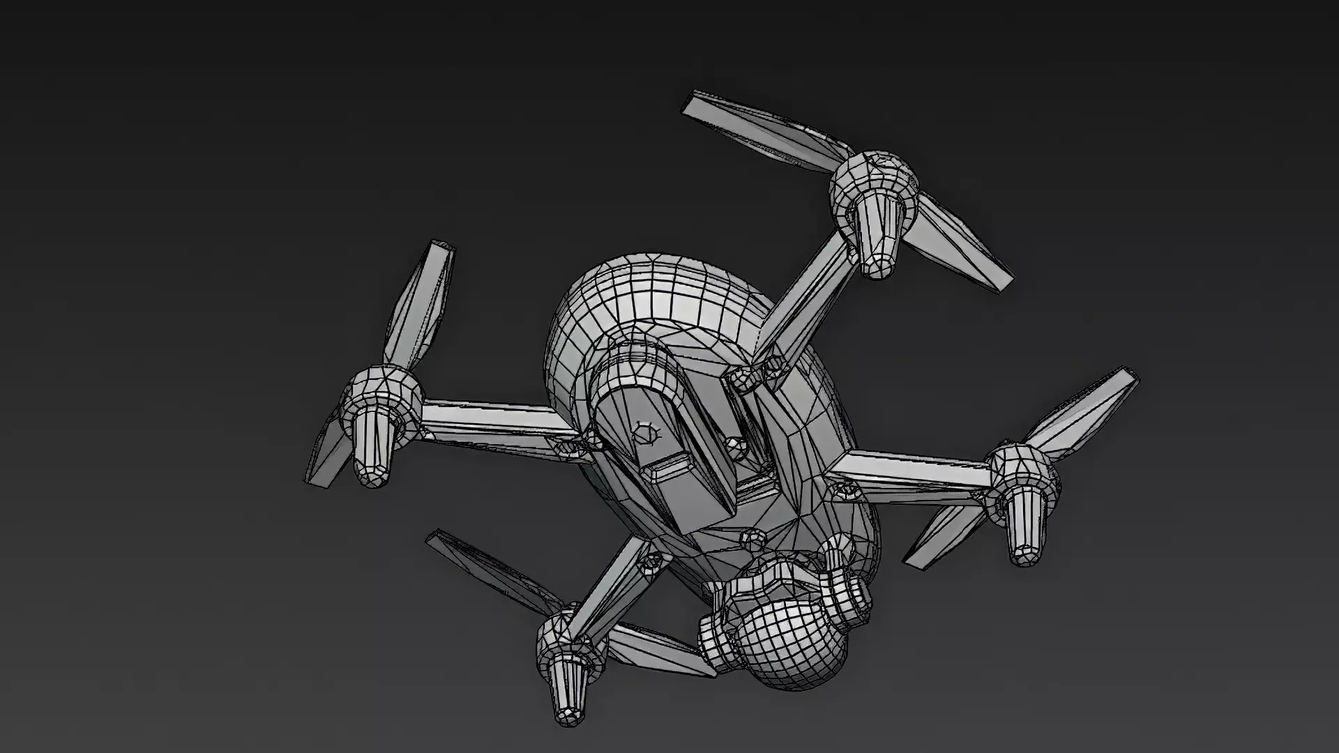 Futuristic Sci Fi Drones 3D Models Pack PBR Low-poly 3D model_54