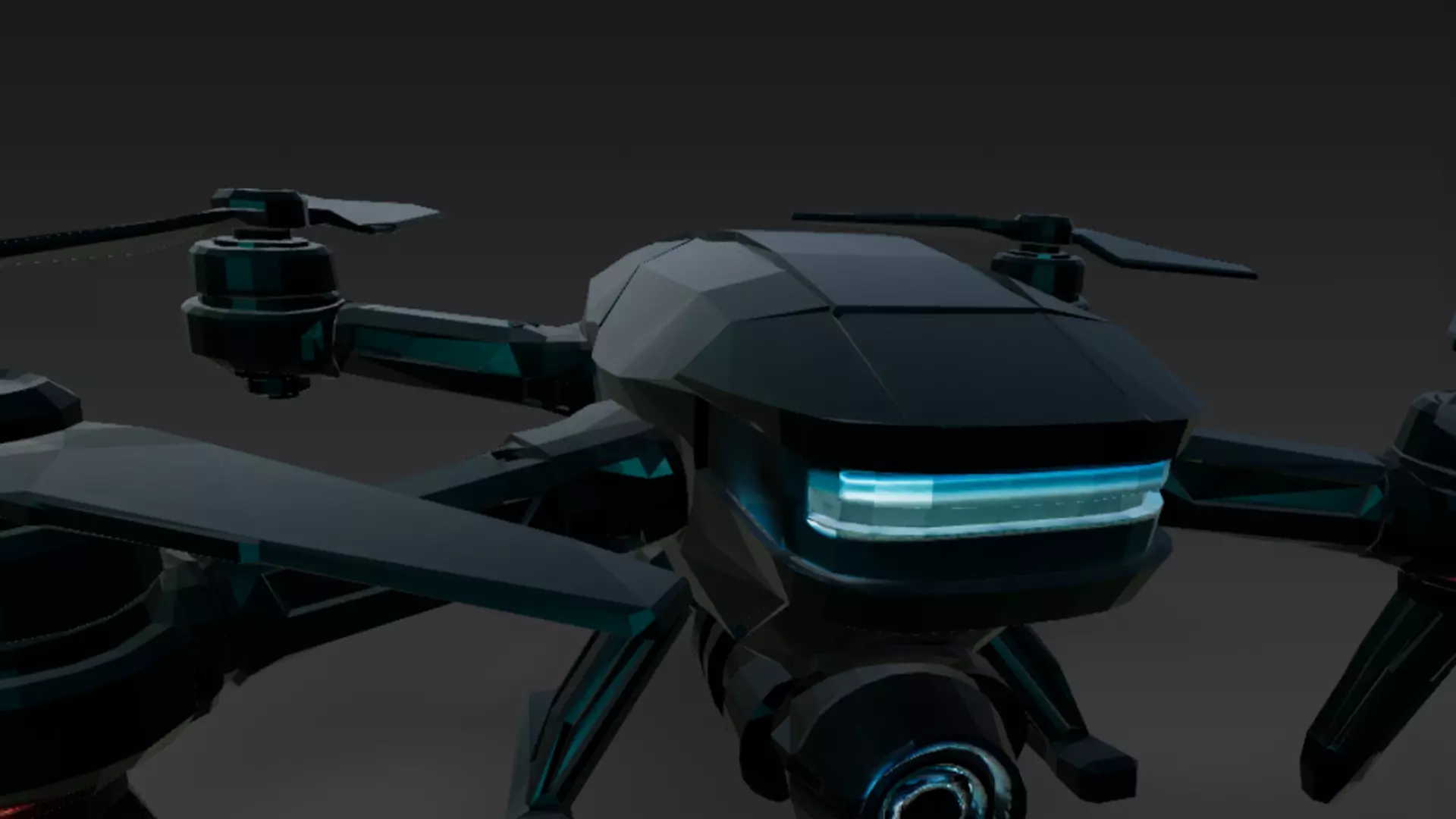 Futuristic Sci Fi Drones 3D Models Pack PBR Low-poly 3D model_7