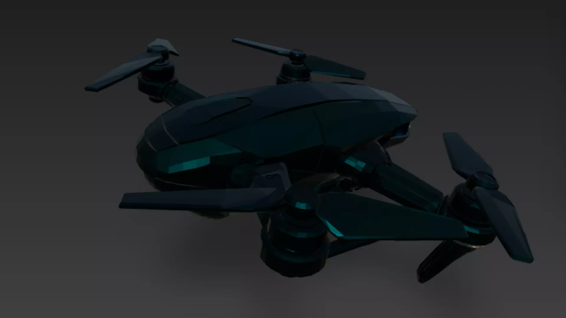Futuristic Sci Fi Drones 3D Models Pack PBR Low-poly 3D model_4