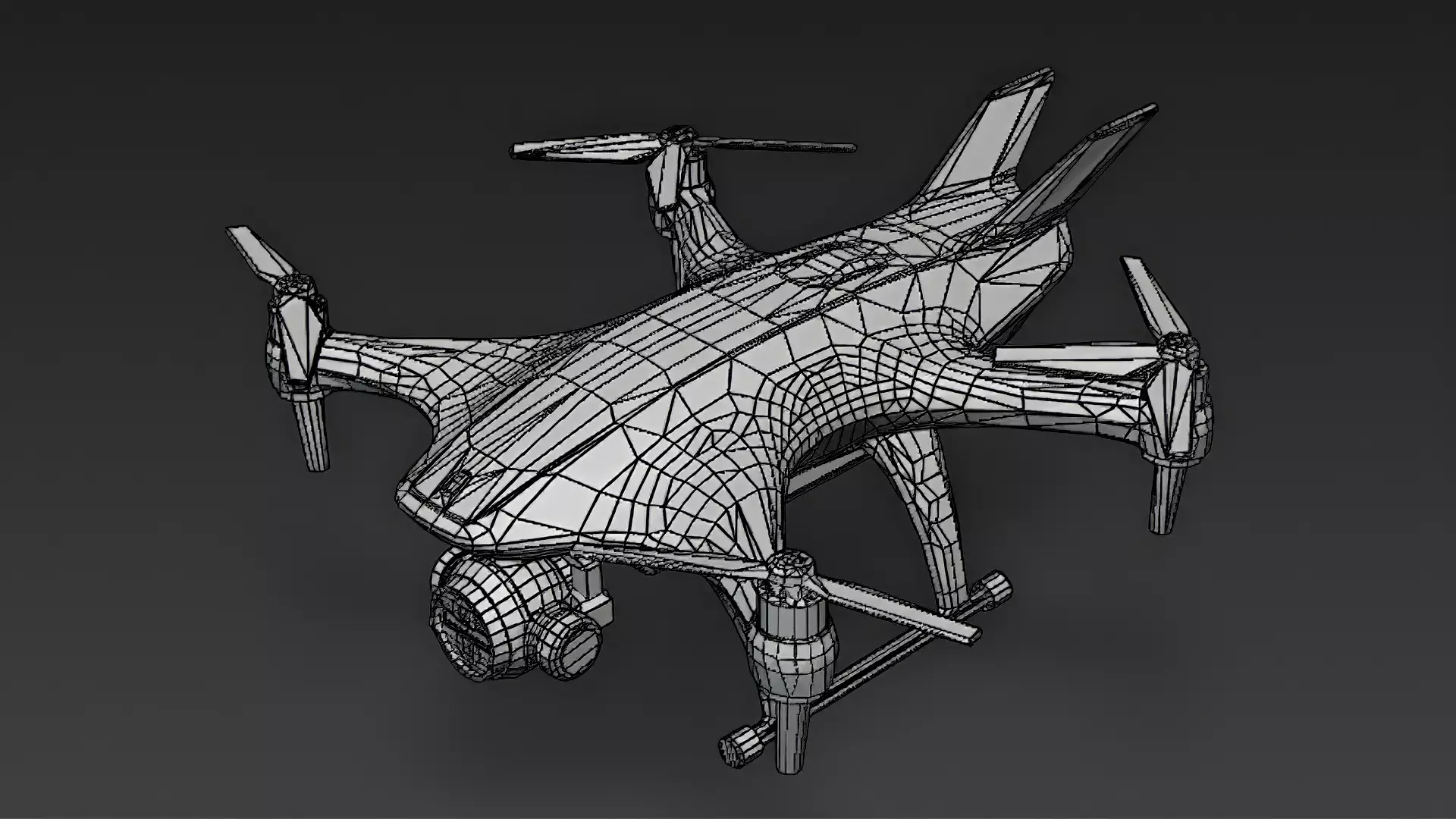 Futuristic Sci Fi Drones 3D Models Pack PBR Low-poly 3D model_68