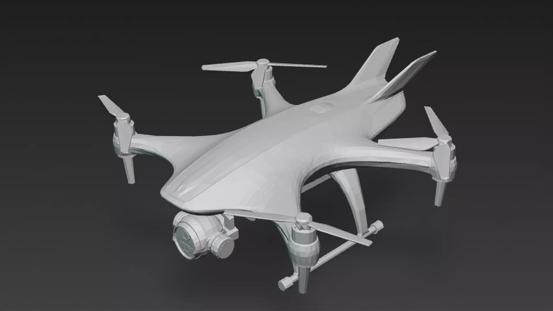 Futuristic Sci Fi Drones 3D Models Pack PBR Low-poly 3D model_67