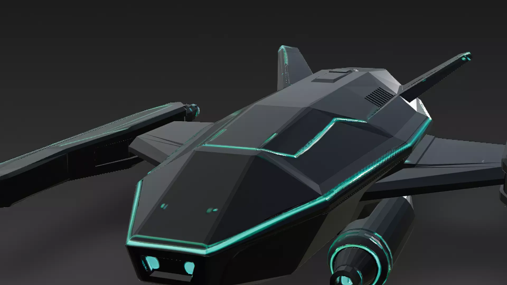 Futuristic Sci Fi Drones 3D Models Pack PBR Low-poly 3D model_18